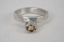Load image into Gallery viewer, Offset Citrine Ring