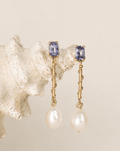 Load image into Gallery viewer, Ursa Tanzanite Pearl Earrings
