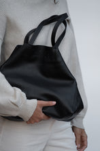 Load image into Gallery viewer, Black Leather Tote
