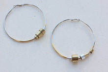 Load image into Gallery viewer, Brass mélange hoops
