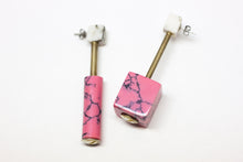 Load image into Gallery viewer, Cube &amp; Cylinder Candy Earrings
