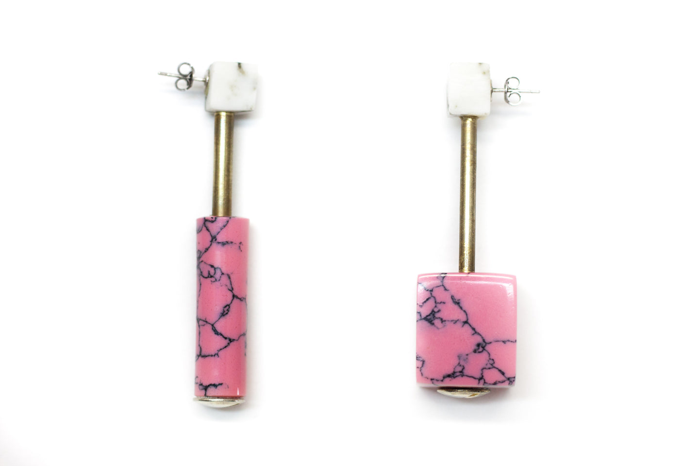 Cube & Cylinder Candy Earrings