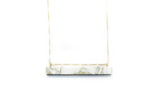 Load image into Gallery viewer, minimalist marble bar necklace
