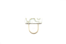 Load image into Gallery viewer, Gold and marble hightop U ring
