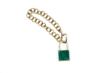 Load image into Gallery viewer, Malachite Padlock Bracelet
