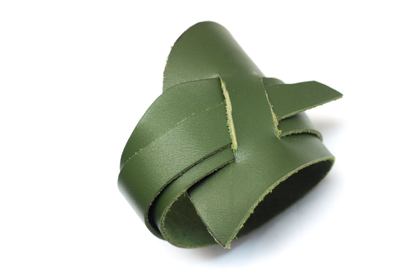 Leather Obi Leaf cuff