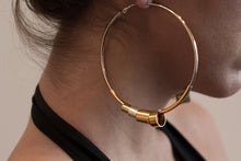 Load image into Gallery viewer, Brass mélange hoops

