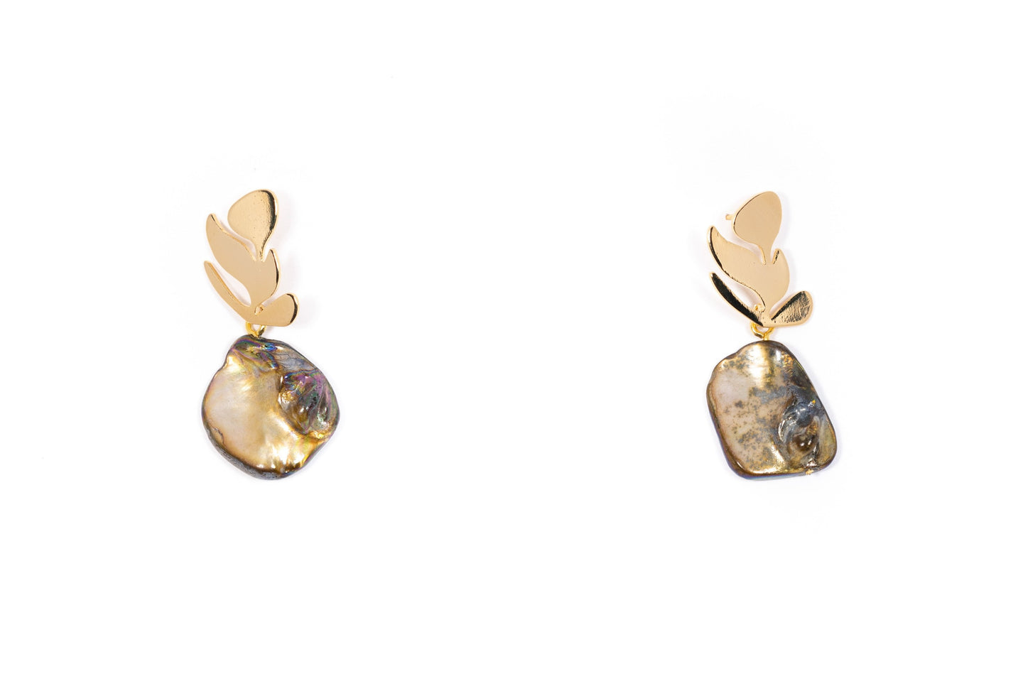 Leafy Abalone Earring