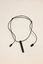 Load image into Gallery viewer, Onyx bar tie necklace
