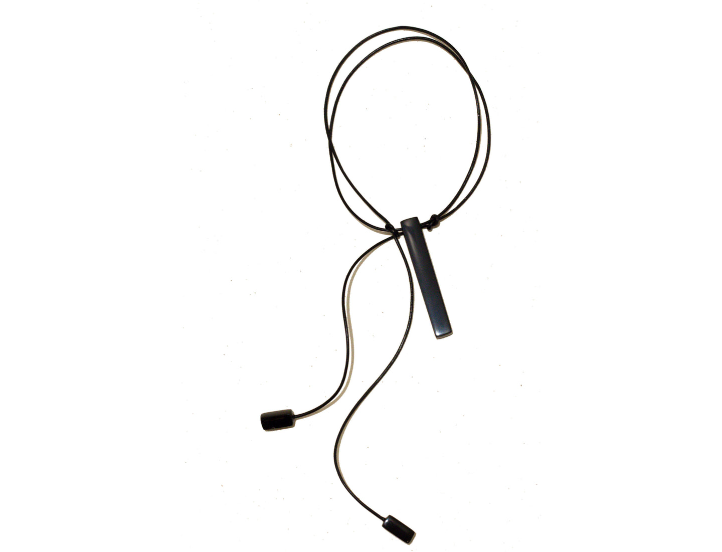 Onyx bar tie necklace