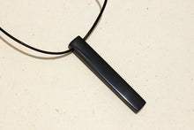 Load image into Gallery viewer, Onyx bar tie necklace
