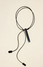 Load image into Gallery viewer, Onyx bar tie necklace
